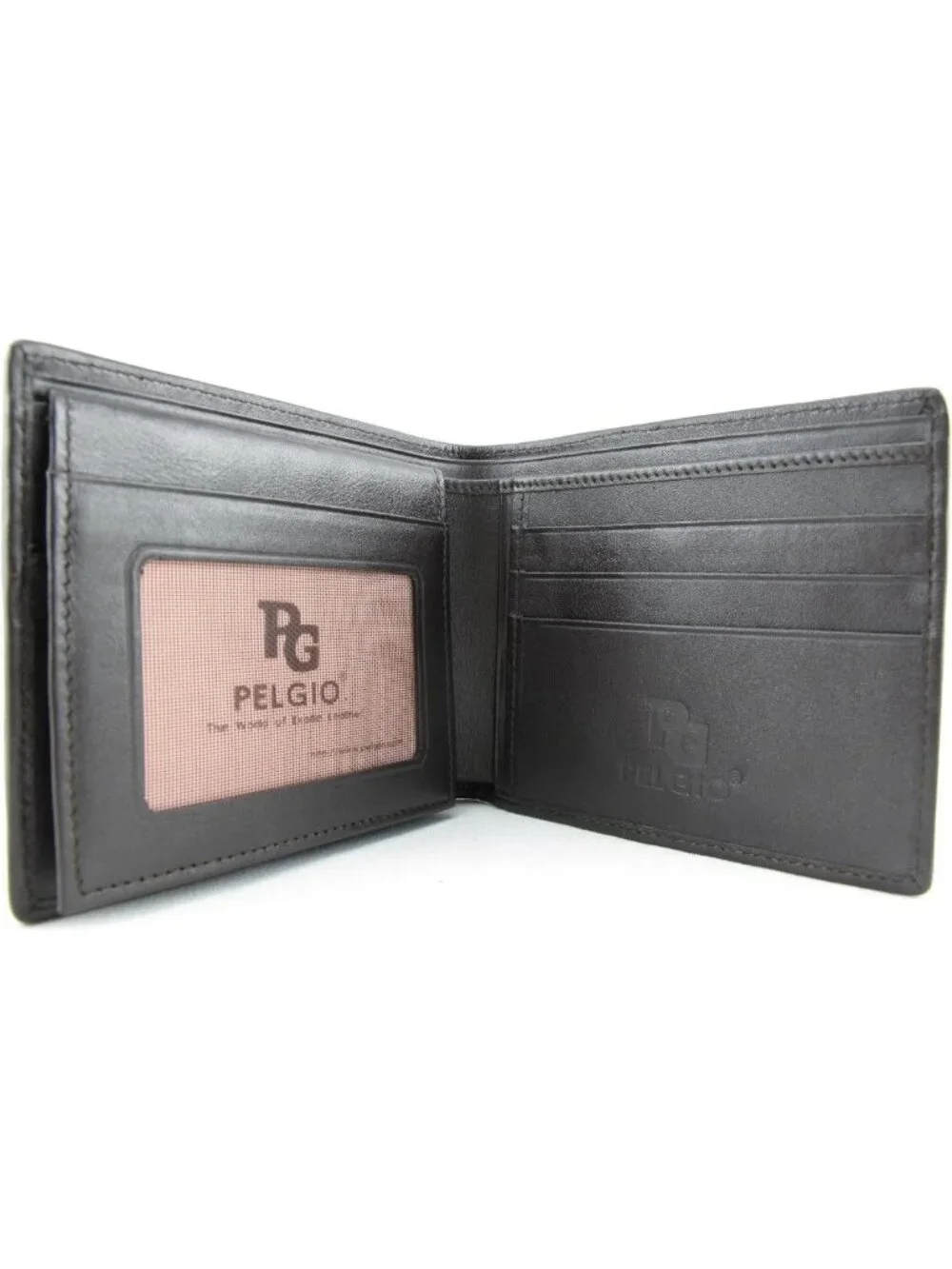 Genuine Crocodile Leather Bifold Wallet - 6 Card Slots, 2 ID Windows, Brown